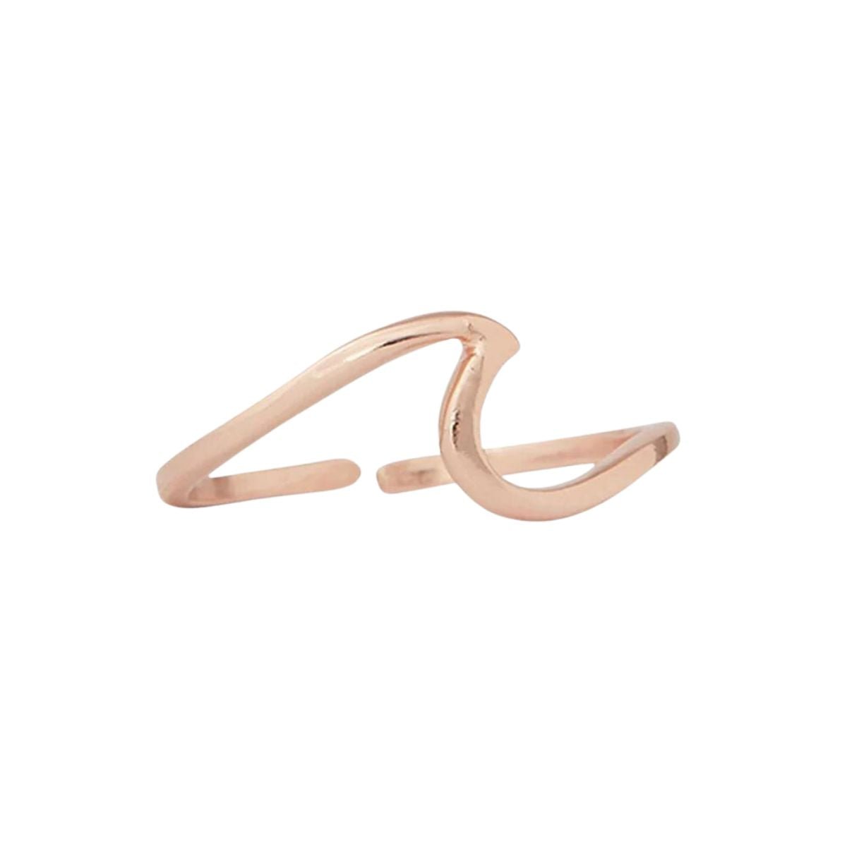 Pura Vida Wave Toe Ring in Rose Gold