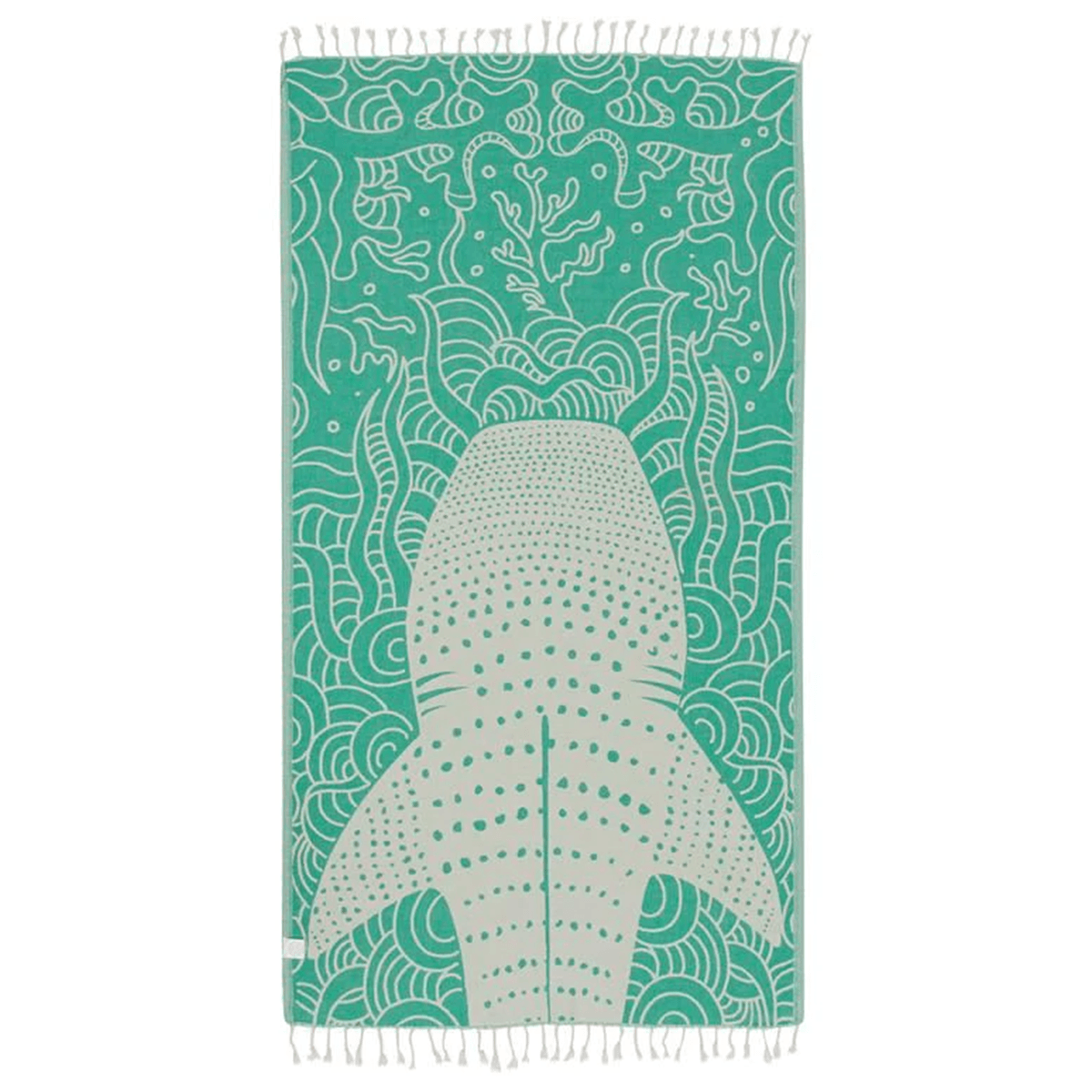 Sand Cloud Green Whale Shark Towel