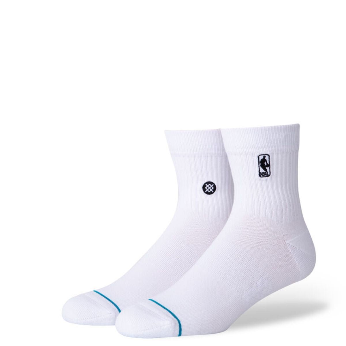 Stance NBA Logoman Quarter Socks White L