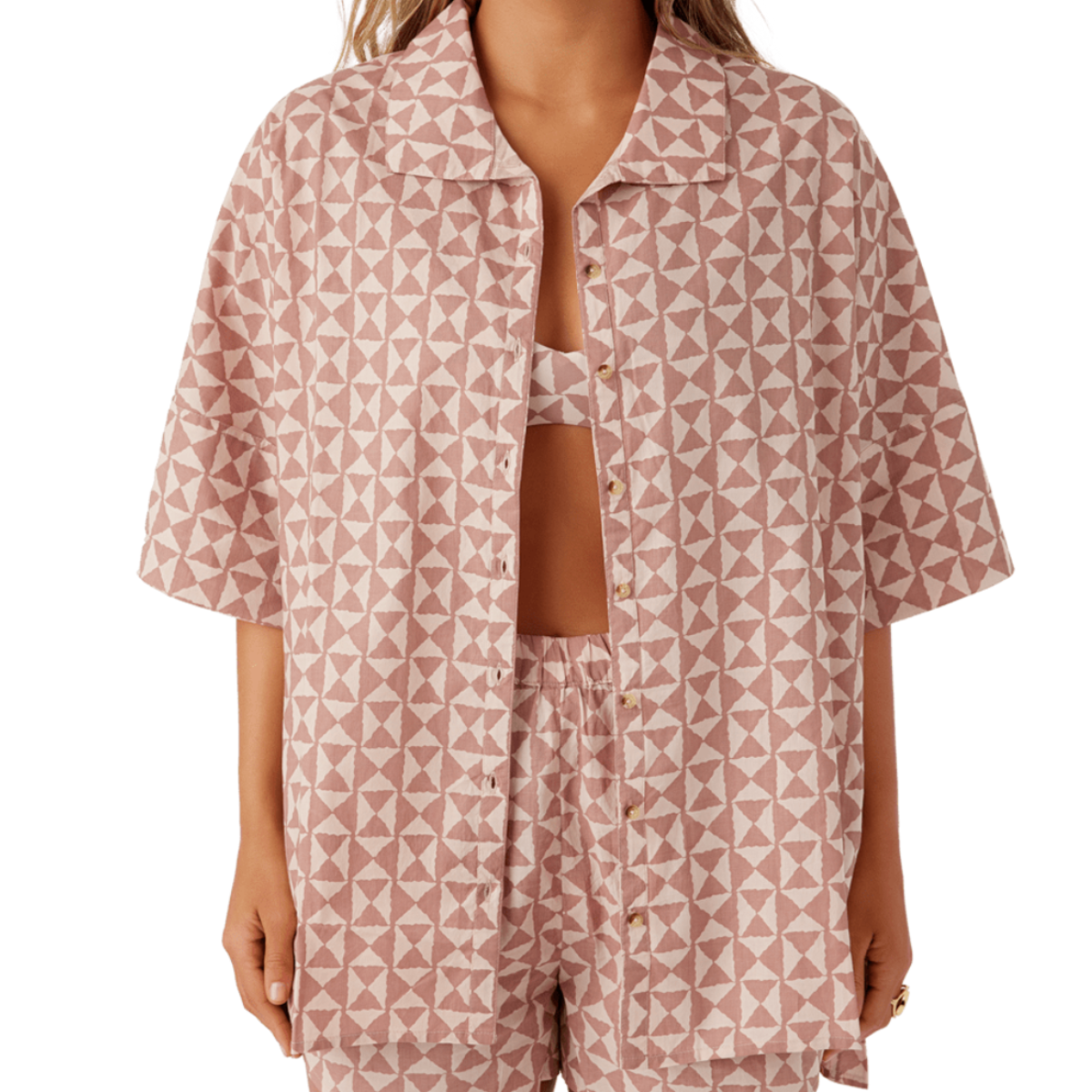 O'Neill Olivia Printed Shirt in Rose Dust