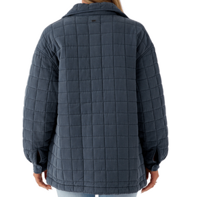 O'Neill Rya Quilted Oversized Jacket in Slate