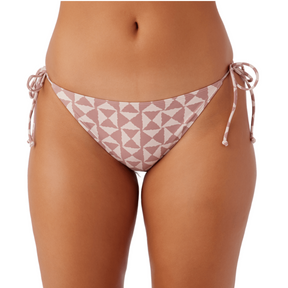 O'Neill Saltwater Essentials Amor Geo Maracas Tie Side Bikini Bottoms in Rose Dust