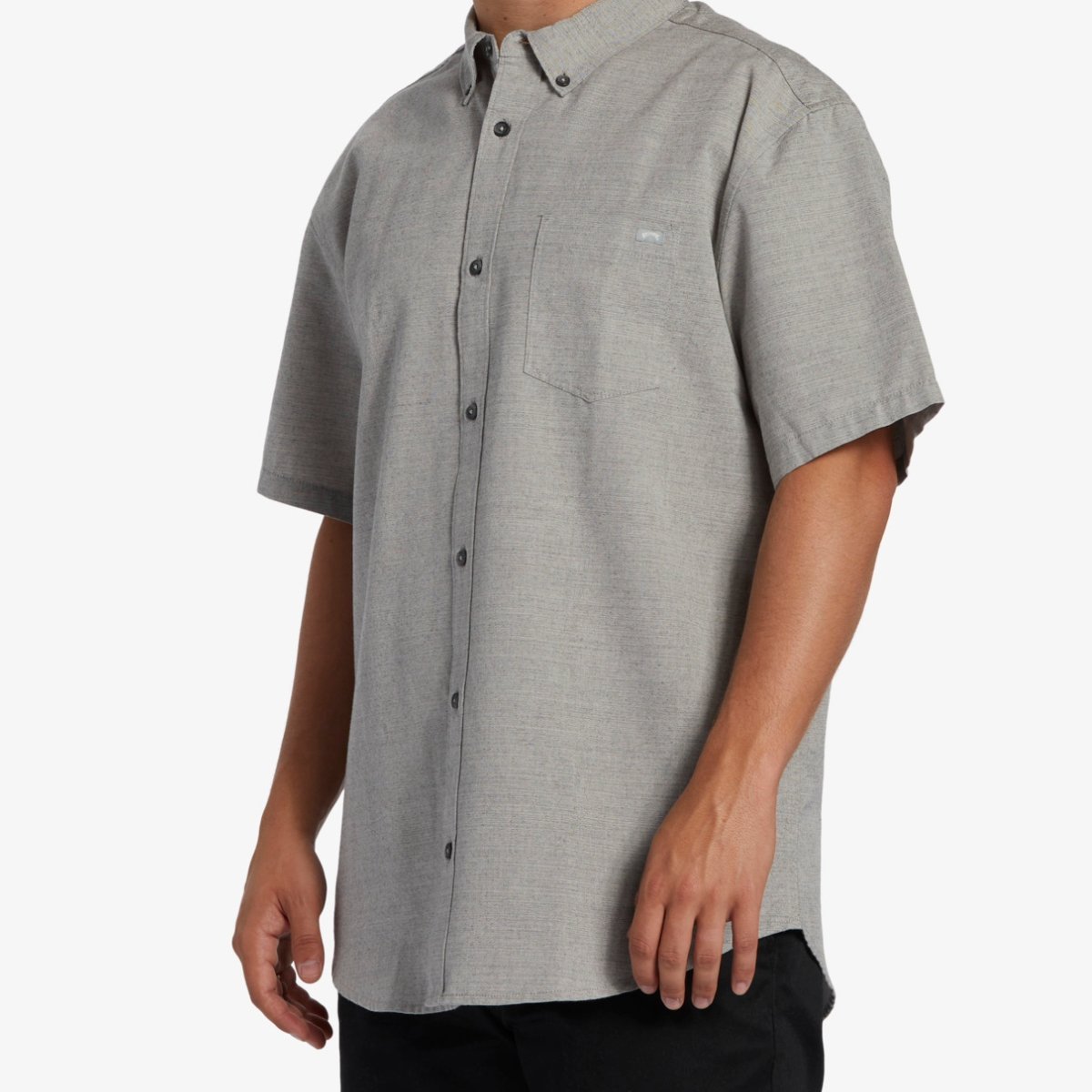 Billabong All Day Short Sleeve Woven Shirt in Light Grey - BoardCo