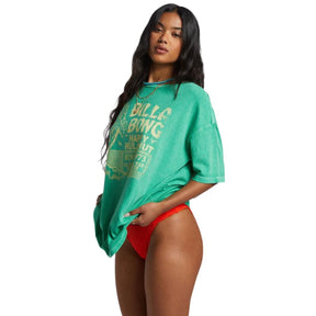 Billabong Hula Hut Oversized Tee in Tropical Green - BoardCo