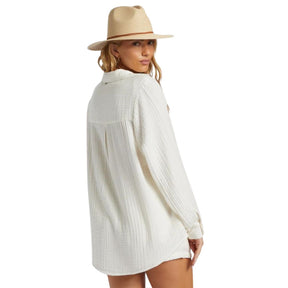 Billabong Swell Woven Blouse in Salt Crystal - BoardCo