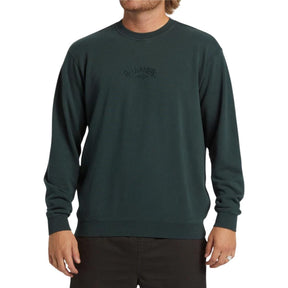 Billabong Wave Washed Crewneck Sweatshirt in Forest Green - BoardCo