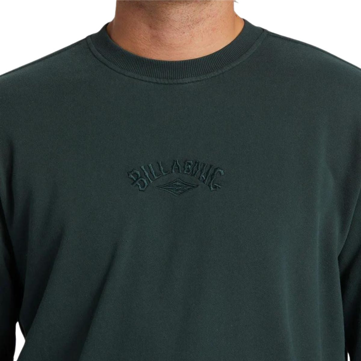 Billabong Wave Washed Crewneck Sweatshirt in Forest Green - BoardCo