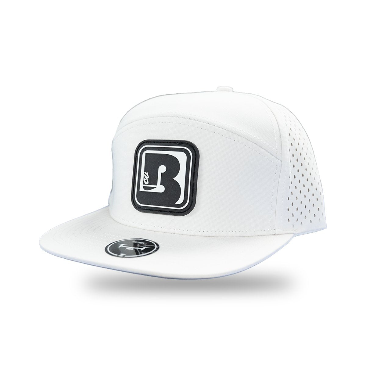 BoardCo Osprey Hat in White with B Patch - BoardCo