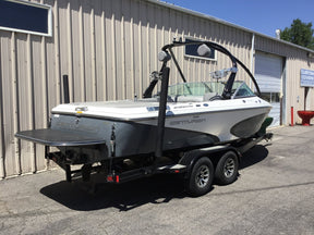 Centurion Avalanche With Evo2 tower and no bimini Double Up Storage Cover - BoardCo