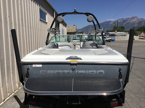 Centurion Avalanche With Evo2 tower and no bimini Double Up Storage Cover - BoardCo