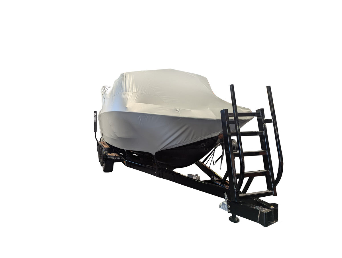 Centurion Ri265 with Predator Power Tower and Factory Bimini Double Up Storage Cover - BoardCo