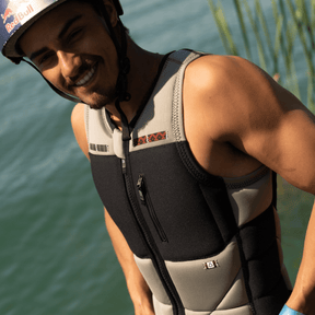 Follow Capiva Comp Wake Vest in Stone/Black - BoardCo