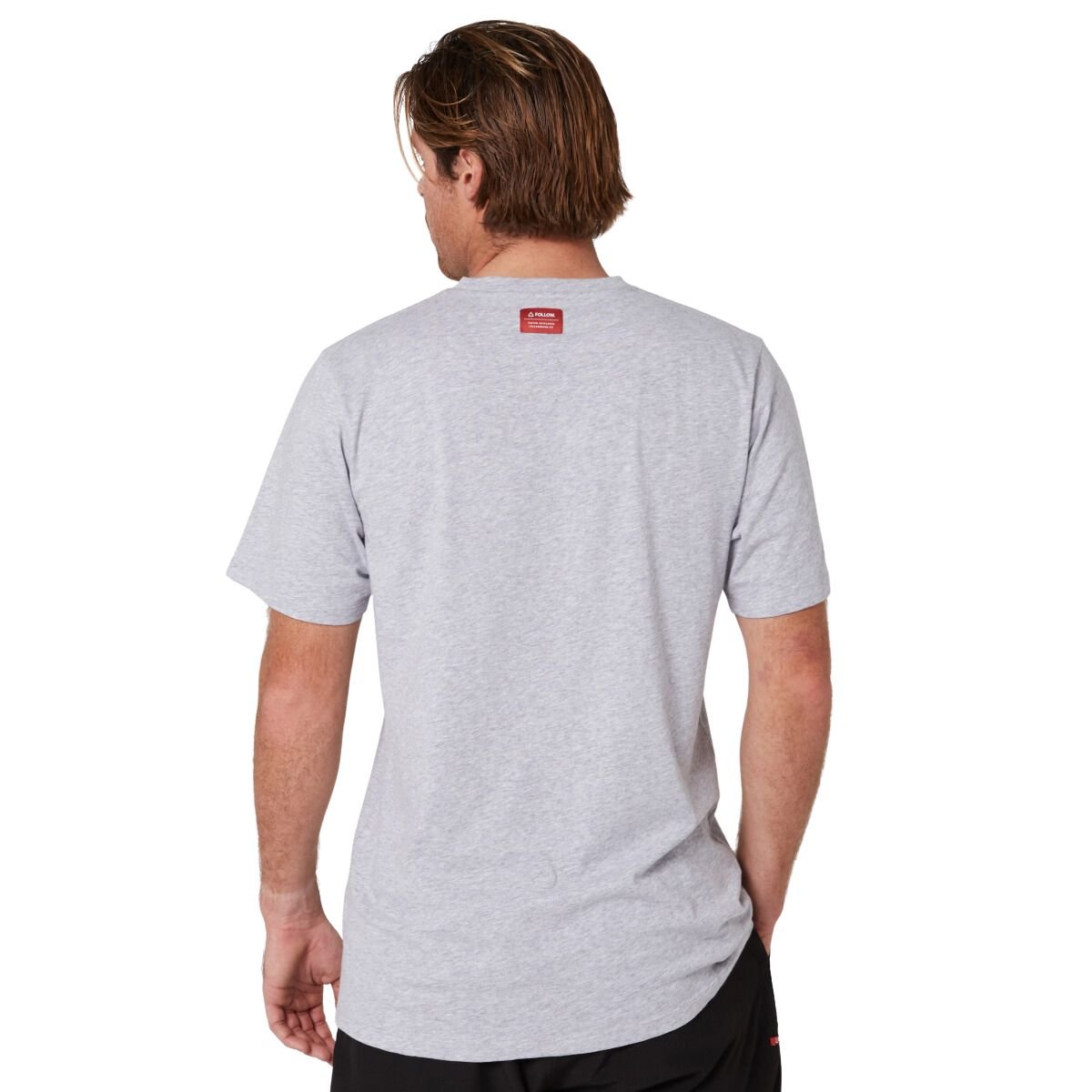 Follow Logo Tee in Grey Heather - BoardCo