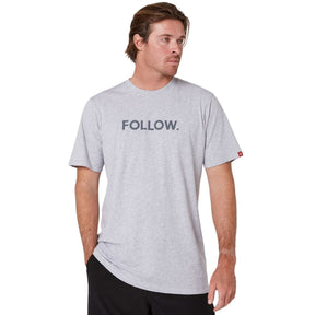 Follow Logo Tee in Grey Heather - BoardCo