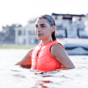 Follow Memphis Ladies Comp Wake Vest in Fluro Red - BoardCo