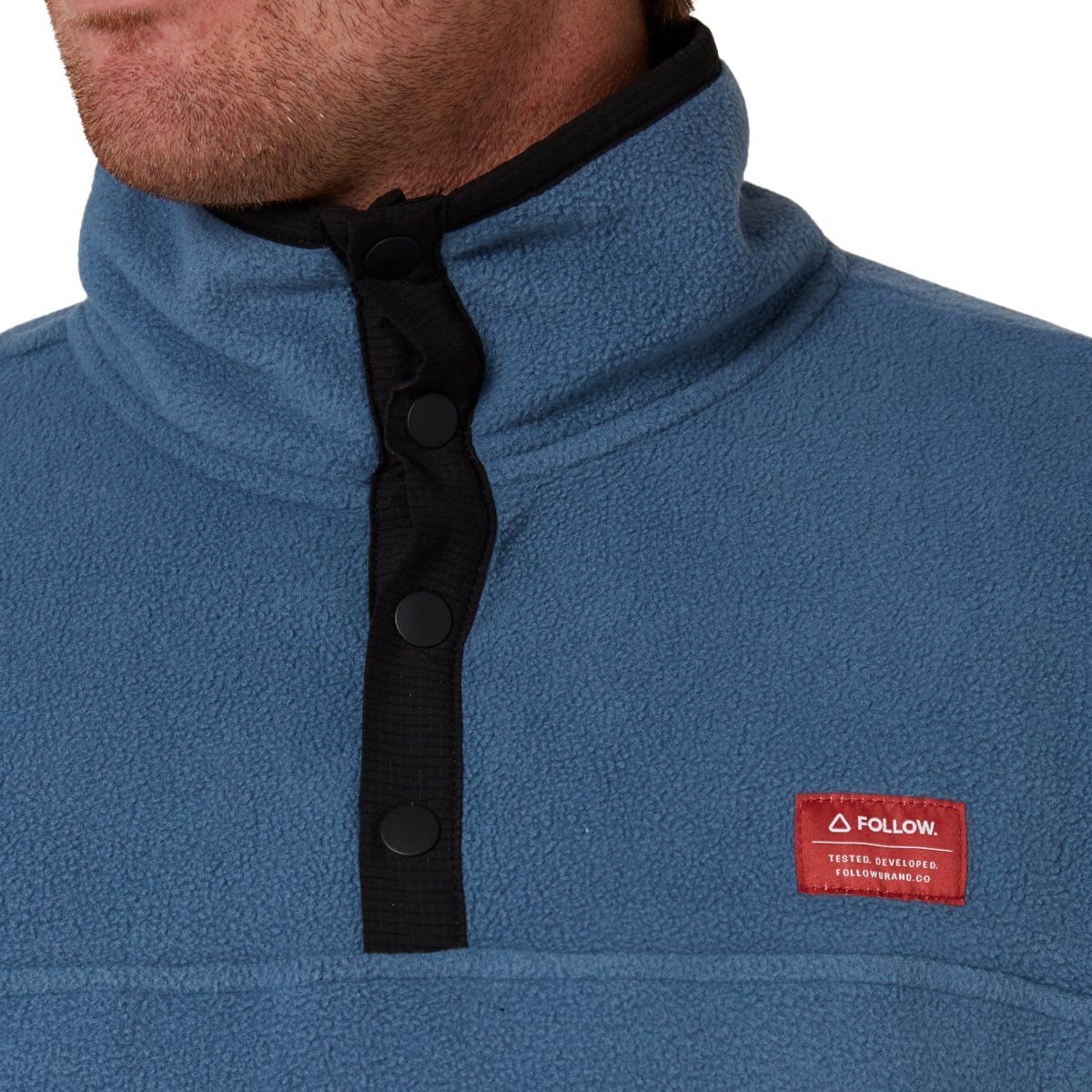 Follow Polar Crew Fleece in Slate Blue - BoardCo