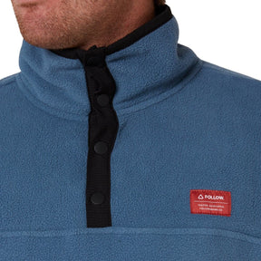 Follow Polar Crew Fleece in Slate Blue - BoardCo