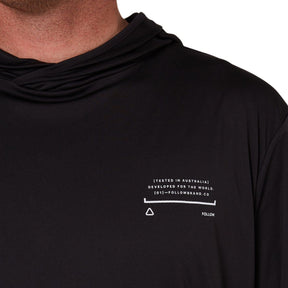 Follow Sun Hood Long Sleeve in Black - BoardCo