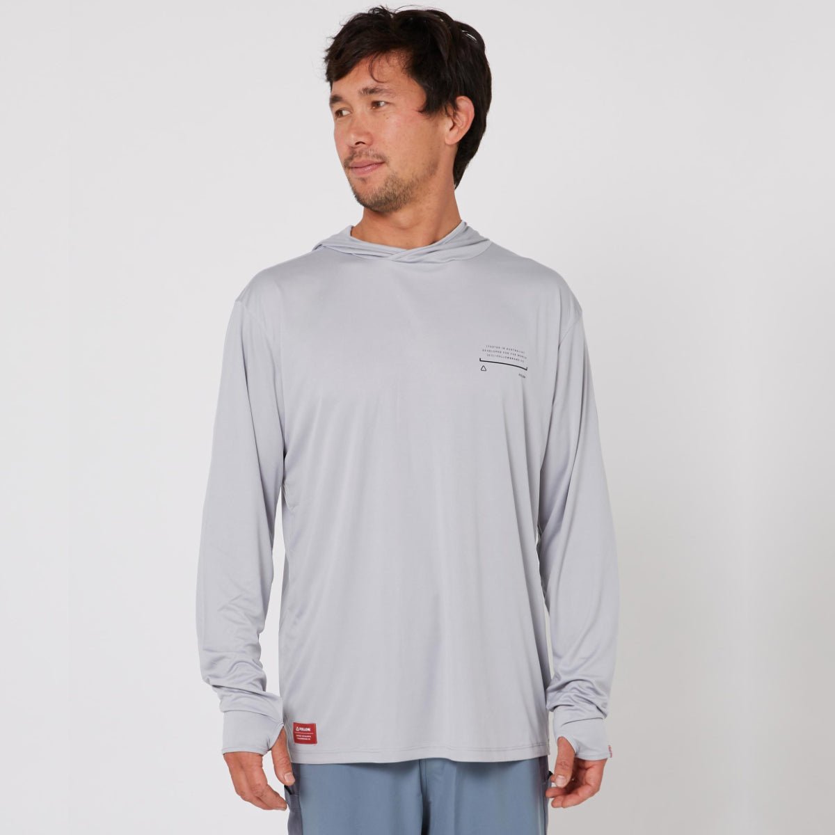 Follow Sun Hood Long Sleeve in Light Grey - BoardCo