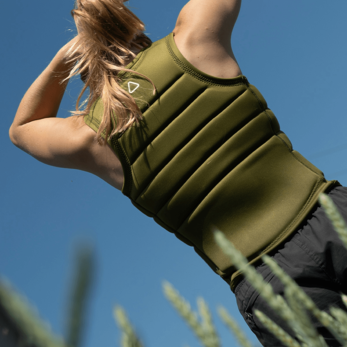 Follow Total Ladies Comp Wake Vest in Olive - BoardCo