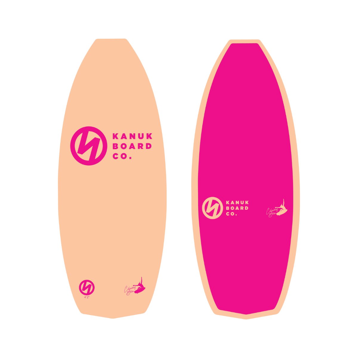 Kanuk Cassidy Pro Wakesurf Board in Fuzzy Peach - BoardCo