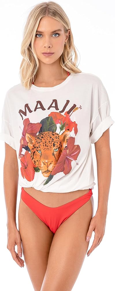 Maaji Jungle Jaguar Azalea Tee in White - BoardCo