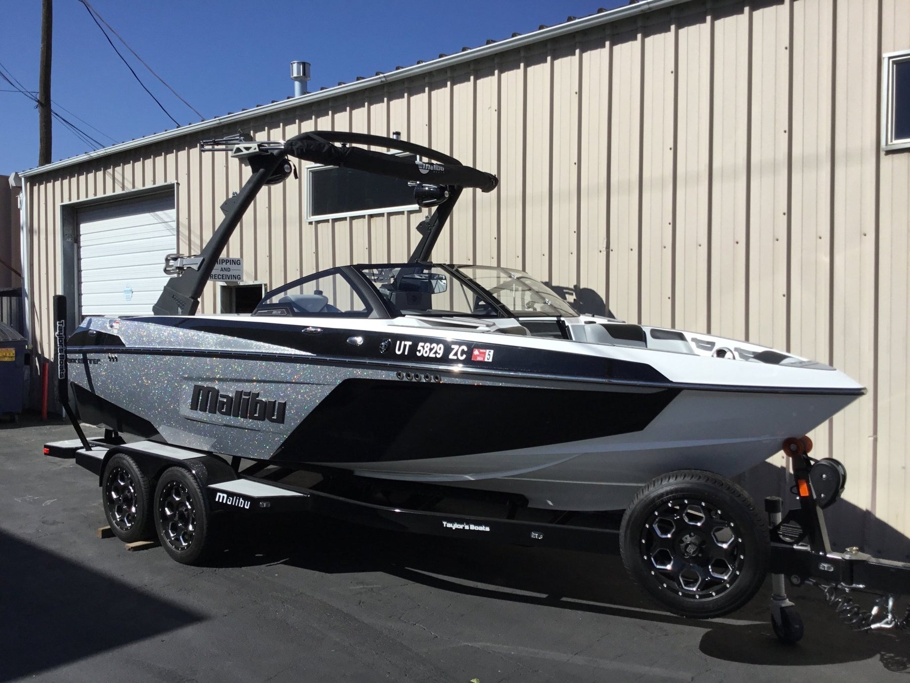 Malibu 22 LSV with G5 Tower and Factory Bimini Double Up Storage Cover - BoardCo