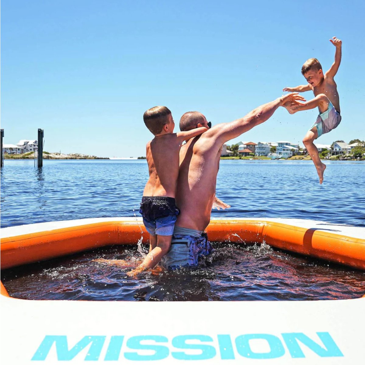 Mission Inflatable Mat | REEF SPLASH :: 101 | HEXAGON - 12' x 11' x 8" - BoardCo