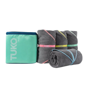 Mission TUKO Swim Towel 4 Pack Charcoal - BoardCo