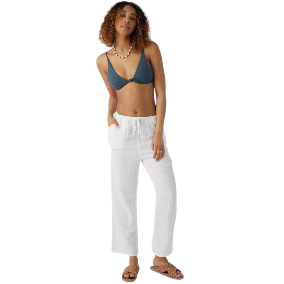 O'Neill Brenda Double Gauze Pants in White - BoardCo