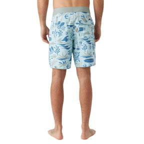 O'Neill Hyperfreak Mysto Scallop 19" Boardshorts in Sky Blue - BoardCo