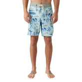 O'Neill Hyperfreak Mysto Scallop 19" Boardshorts in Sky Blue - BoardCo