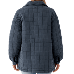 O'Neill Rya Quilted Oversized Jacket in Slate - BoardCo