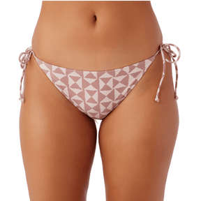 O'Neill Saltwater Essentials Amor Geo Maracas Tie Side Bikini Bottoms in Rose Dust - BoardCo