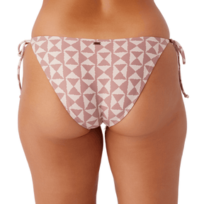 O'Neill Saltwater Essentials Amor Geo Maracas Tie Side Bikini Bottoms in Rose Dust - BoardCo