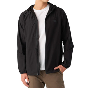 O'Neill TRVLR Stretch Windbreaker Jacket in Black - BoardCo