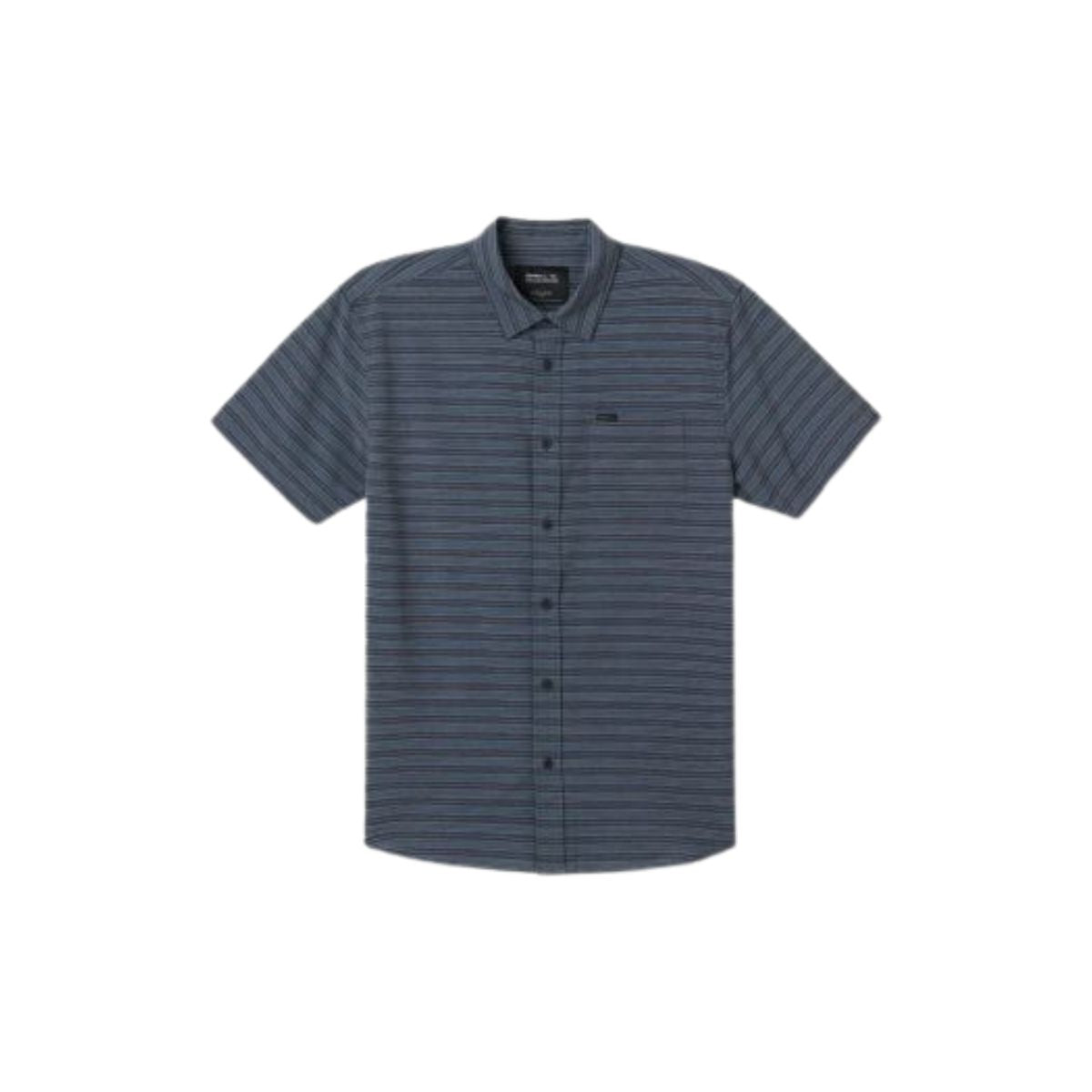 O'Neill TRVLR UPF Traverse Stripe Shirt in Black - BoardCo