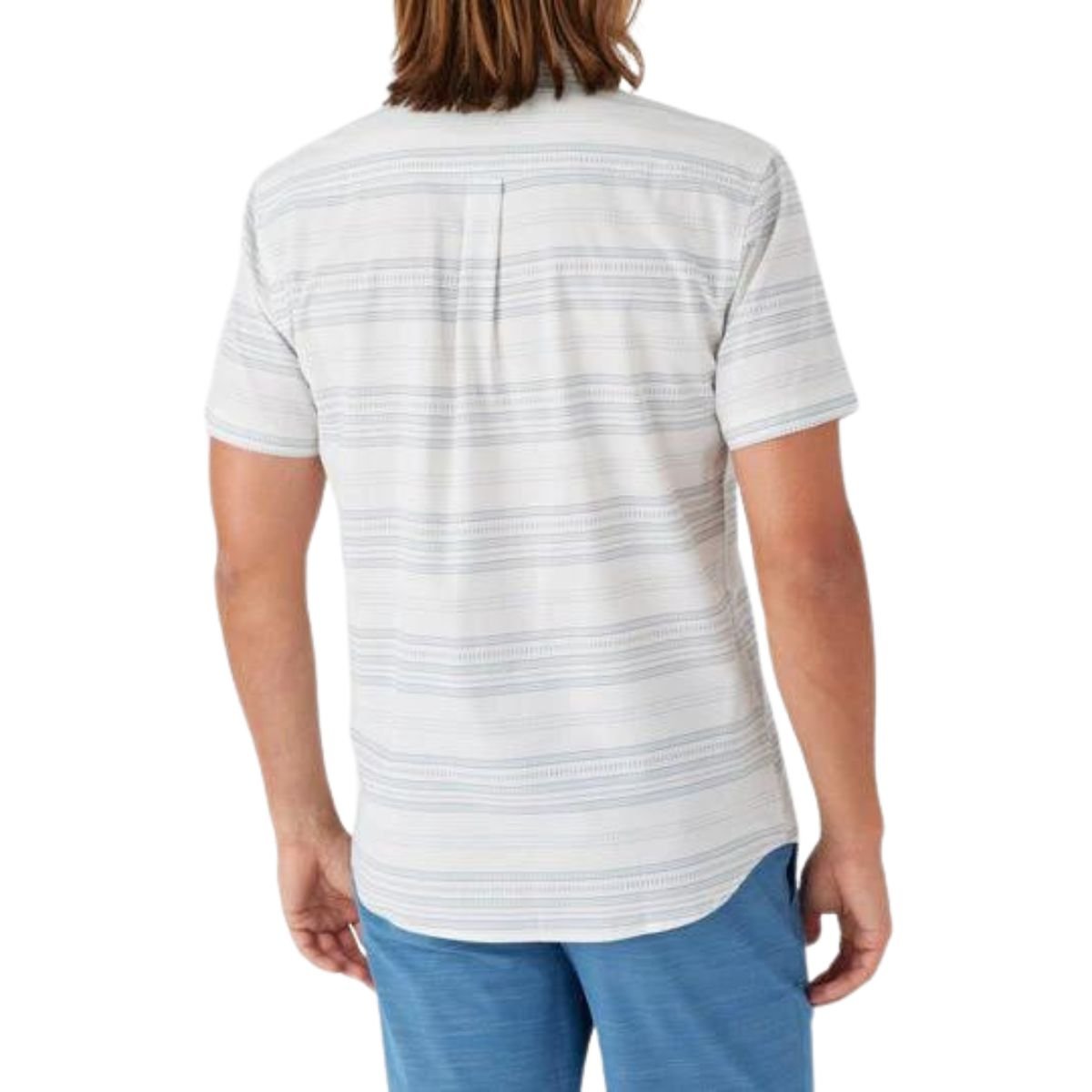 O'Neill TRVLR UPF Traverse Stripe Shirt in White - BoardCo