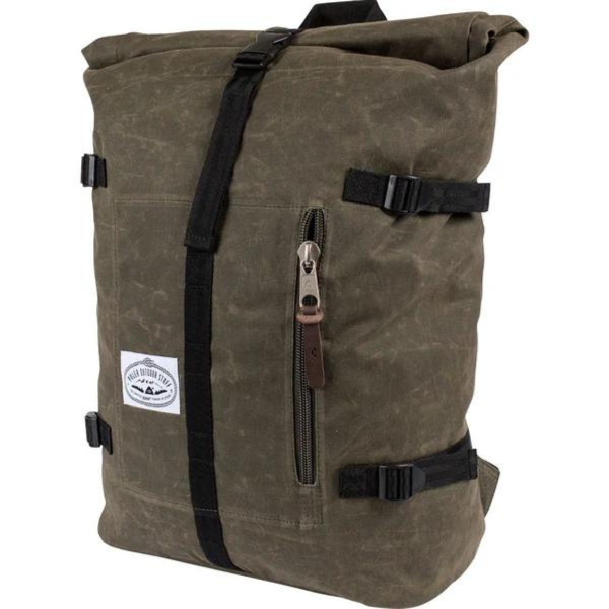 Poler Classic Rolltop Waxed Burnt Olive - BoardCo