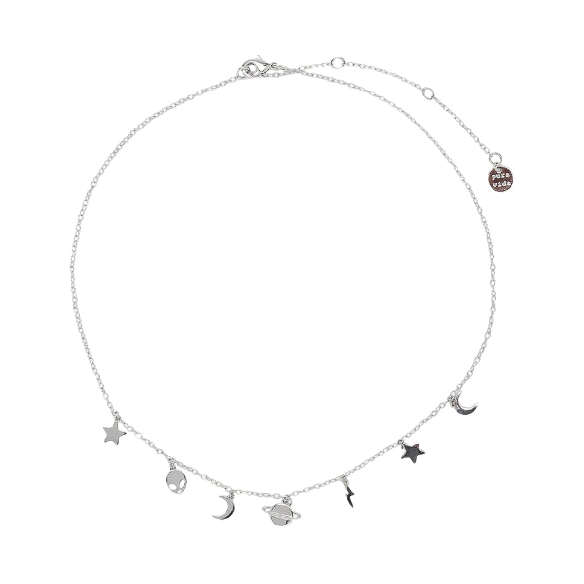 Pura Vida Celestial Charms Choker in Silver - BoardCo