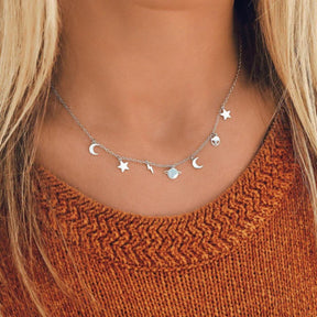 Pura Vida Celestial Charms Choker in Silver - BoardCo