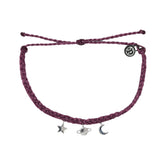 Pura Vida Cosmic Charms Silver Bracelet in Dark Lilac - BoardCo