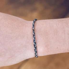 Pura Vida Mini Braided Bracelet in Steel - BoardCo