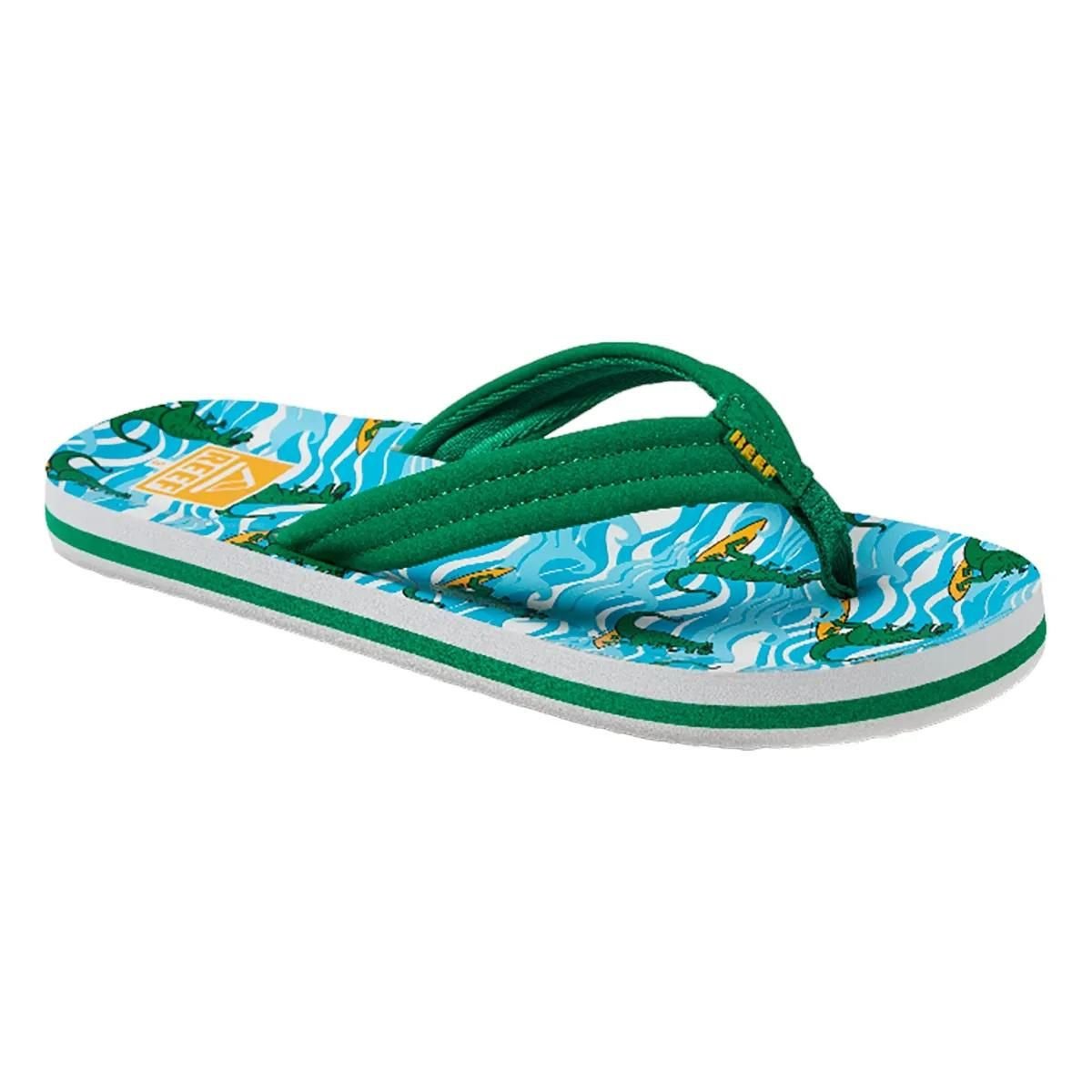 Reef Kids Ahi Surfing Dino in Green - BoardCo