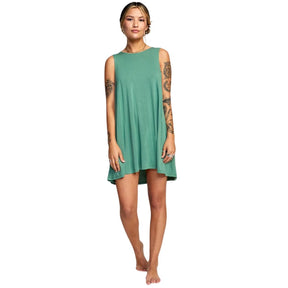 RVCA Eclipse Dress in Green Ivy - BoardCo