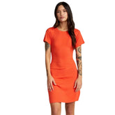 RVCA Summer Crush Dress in Red Orange - BoardCo