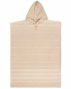 Sand Cloud Classic Border Stripe Poncho in Sand - BoardCo