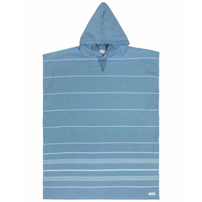 Sand Cloud Classic Stripe Hooded Poncho in Slate Blue - BoardCo