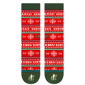 Stance I Know Him Crew Socks in Red - BoardCo