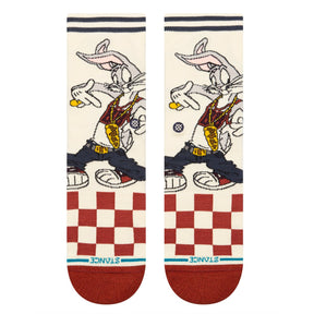 Stance Kid's Bugs Crew Socks in Vintage White - BoardCo